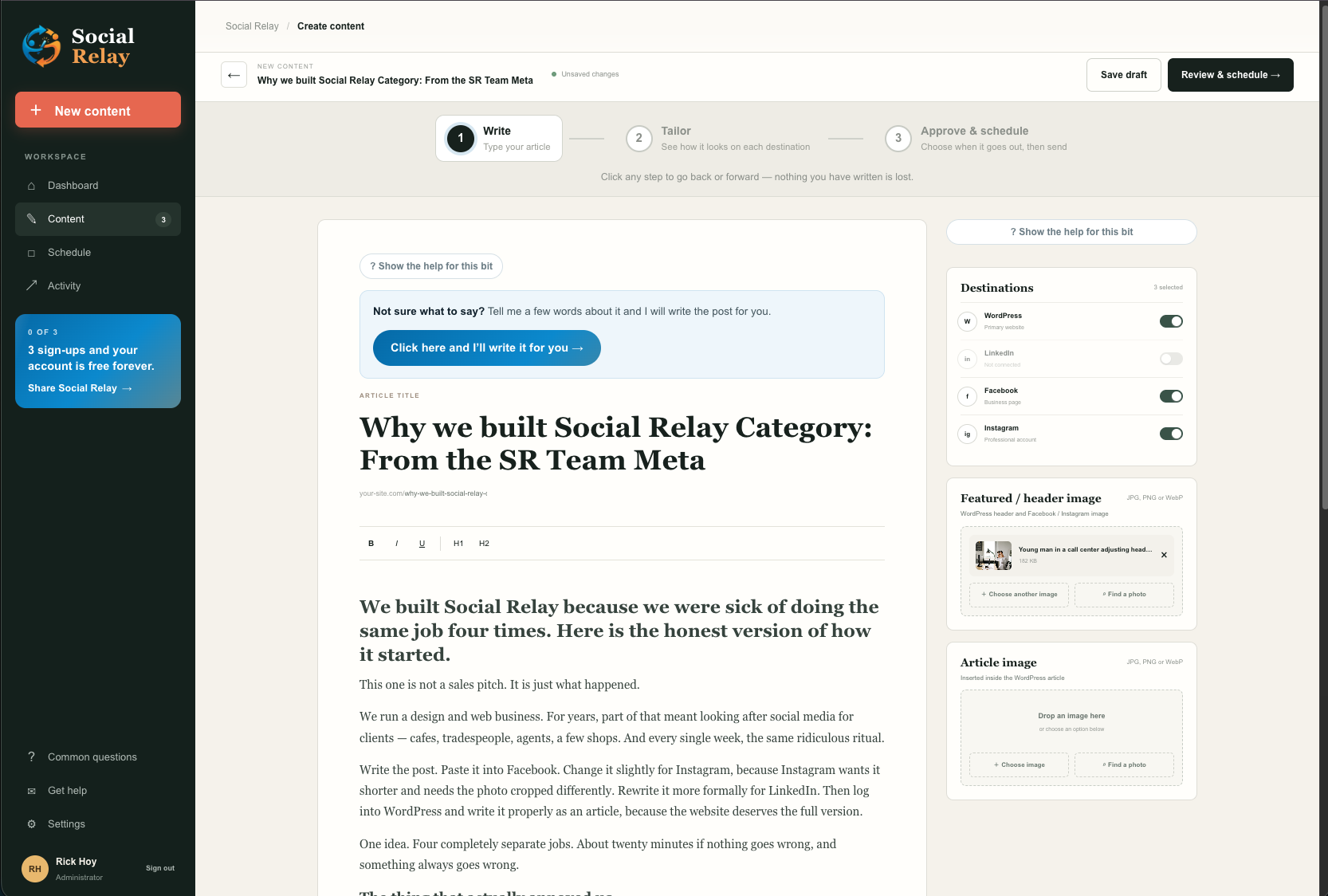 Why we built Social Relay Category: From the SR Team Meta
